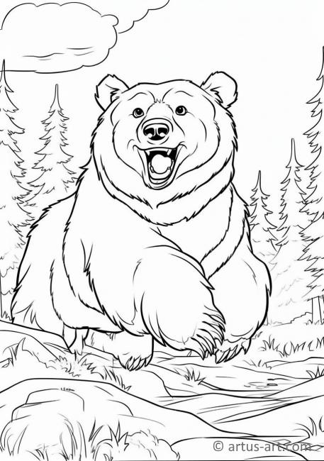 Página de Colorir do Urso